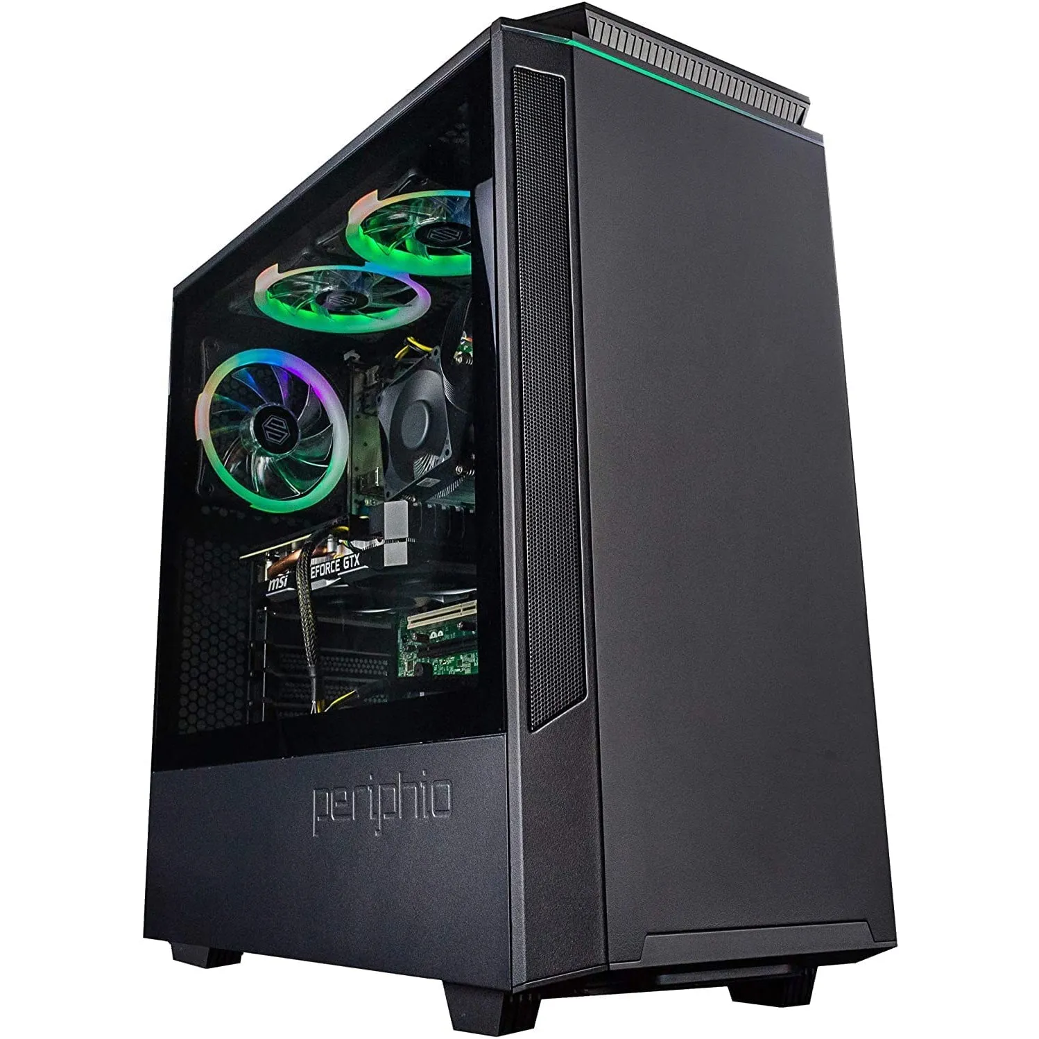 Periphio Ghoul Prebuilt Gaming PC Computer Tower 16GB RAM 120GB SSD   500GB HDD (Refurbished)