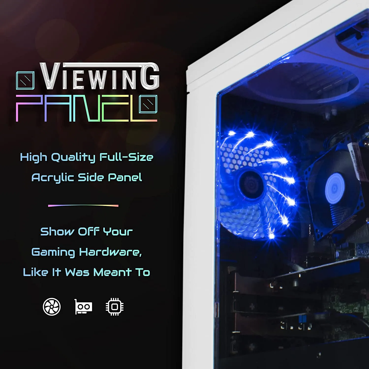 Periphio Vortex Gaming PC Desktop 16GB RAM 120GB SSD   500GB 7200 RPM HDD (Refurbished)