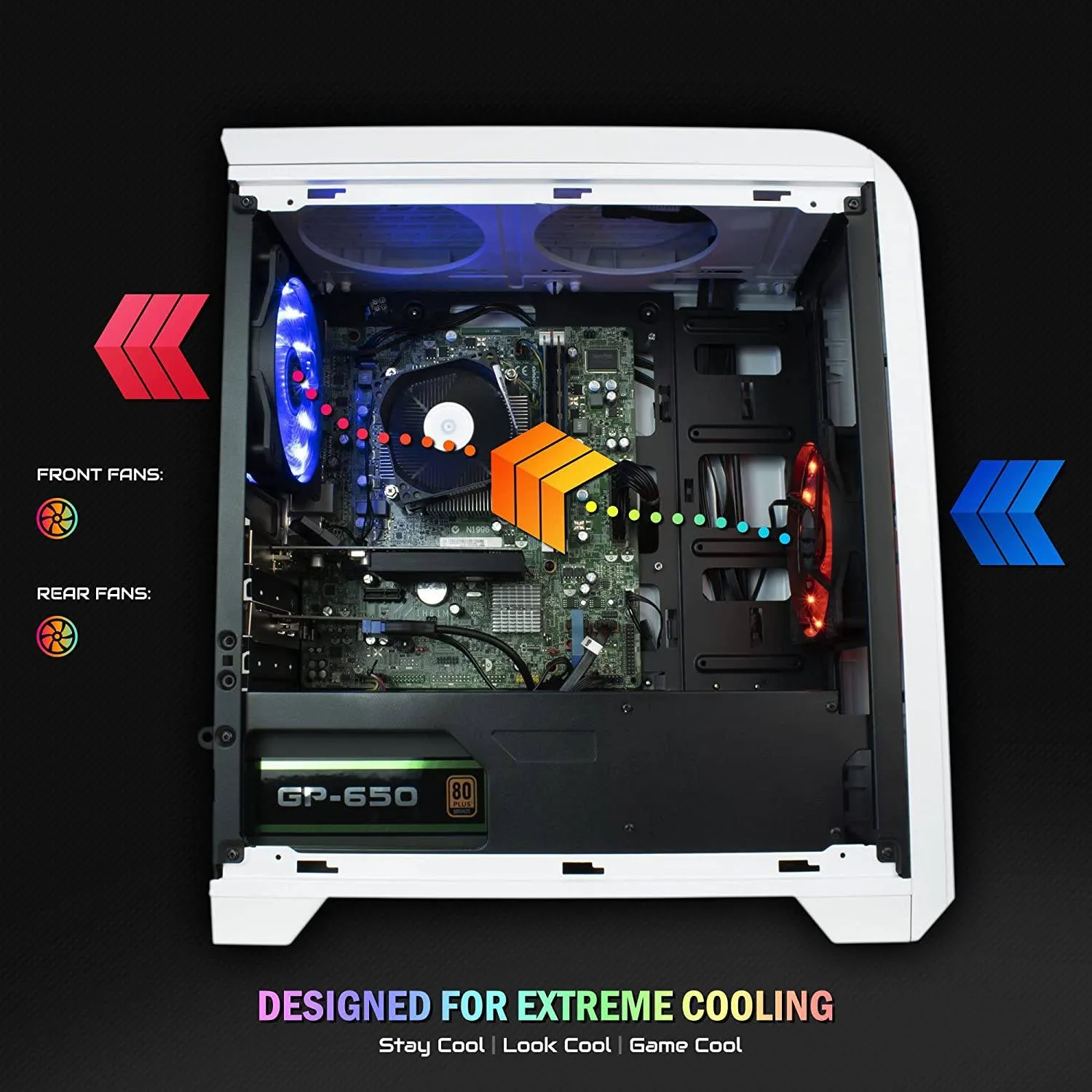 Periphio Vortex Gaming PC Desktop 16GB RAM 120GB SSD   500GB 7200 RPM HDD (Refurbished)