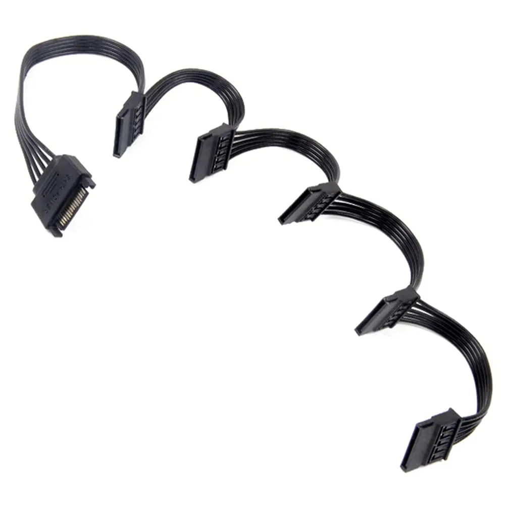 Pi ® (PiPlus®) 15Pin SATA Male to 5 x SATA Female Power Cable -18AWG