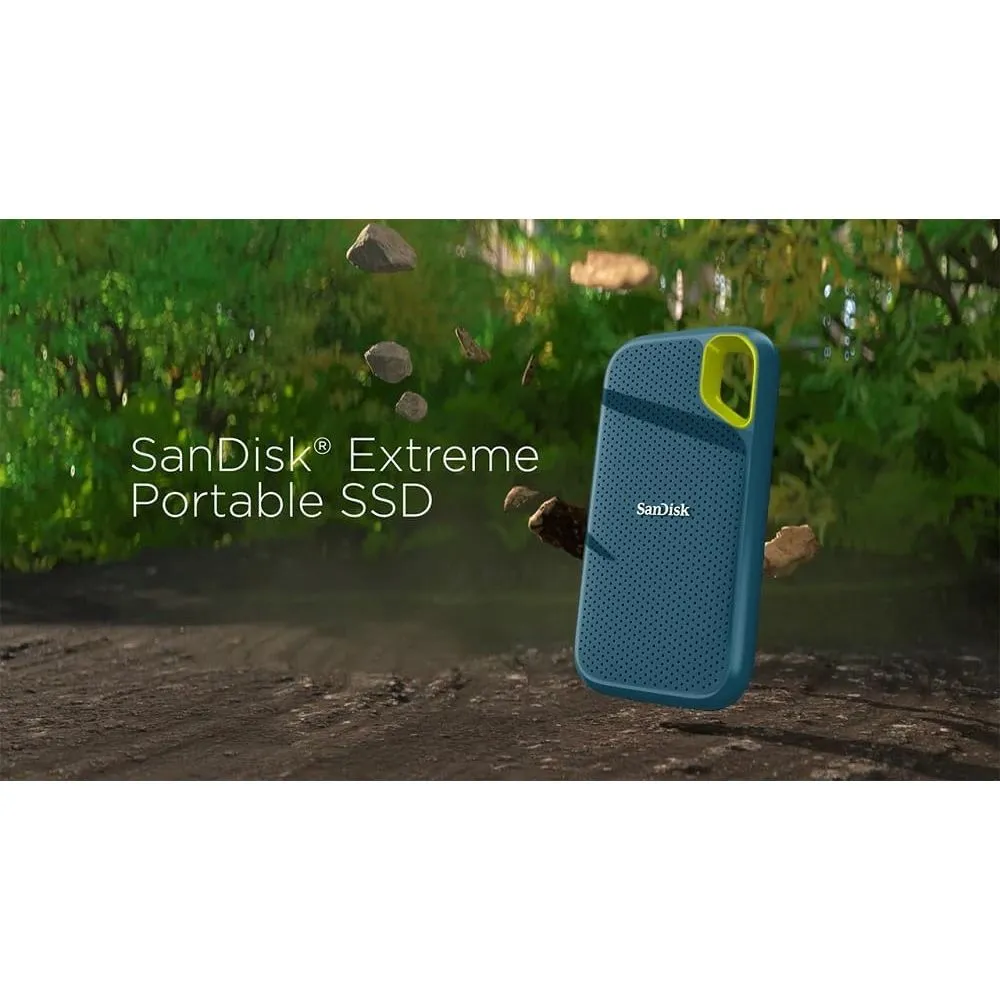 SanDisk 1TB Extreme Portable SSD - Up to 1050MB/s Read, 1000MB/s Write, USB-C, IP65 Dust & Water Resistant
