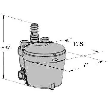 Saniflo SaniSWIFT Gray Water Pump