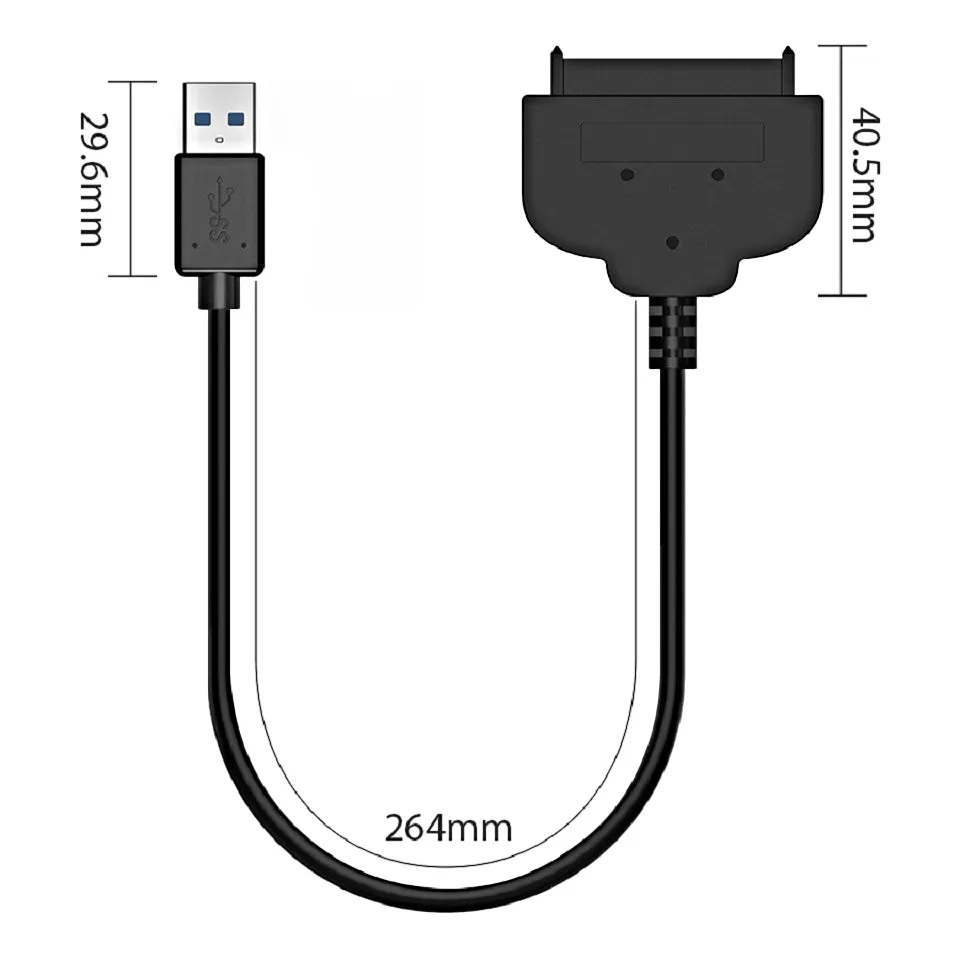 Sata To Usb Cable, Usb 3.0 To Sata Hard Drive Adapter Compatible For 2.5 Inch Hdd And Ssd