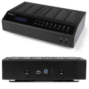 Startech Usb 3.0 - Esata 6-bay Hard Drive Duplicator Dock - 1:5 Hdd - Ssd Cloner And Eras