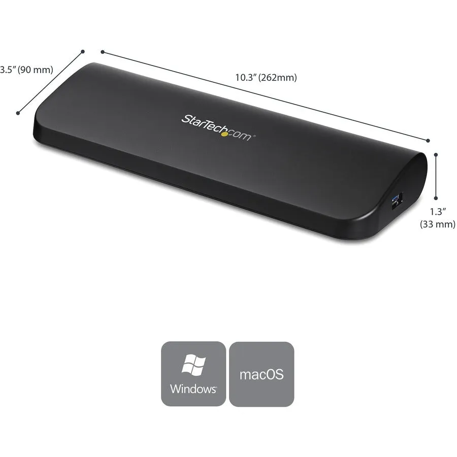 StarTech USB3SDOCKHDV Dual-Monitor USB 3.0 Docking Station with HDMI & DVI/VGA