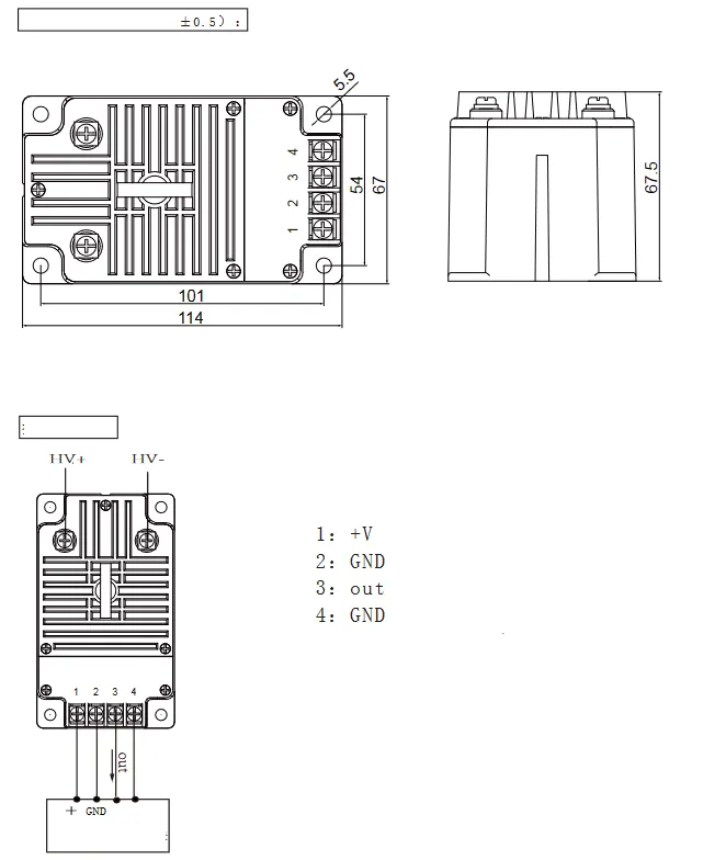 THV302GB-2000V Voltage Transducer, Vpn = 2000V, 24VDC Supply, 4-20mA Analogue Output, 6kV Isolation