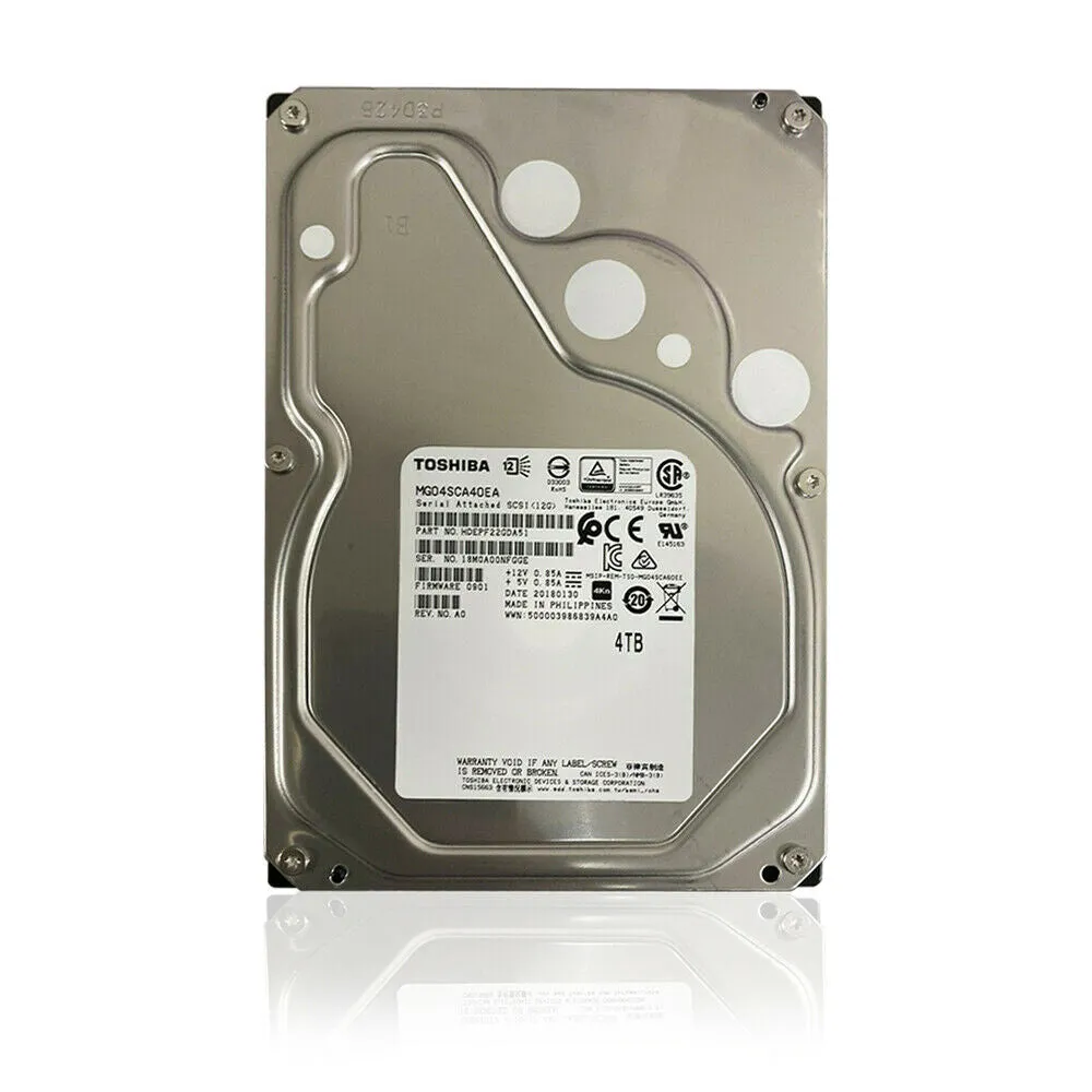 Toshiba (SAS) 3.5" Desktop Internal Hard Drive 4TB 7200rpm MG04SCA40EA, New