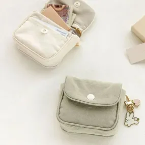UAKISS  -  1 Piece Mini Portable Coin Purse Card Holder for Student Simplicity Solid Color Wallet Card Organizer Cute Small Lipstick Bag