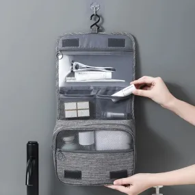 Uakiss Fabric Men Business Portable Storage Bag Toiletries Organizer Women Cosmetic Bag Waterproof Hanging Travel Wash Pouch