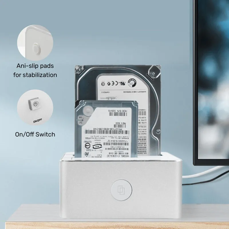 UNITEK Y-3026 USB 3.0 to SATA III Dual Bay HDD/ SSD 鋁合金 Docking Station with UASP & Offline Clone 785-1670