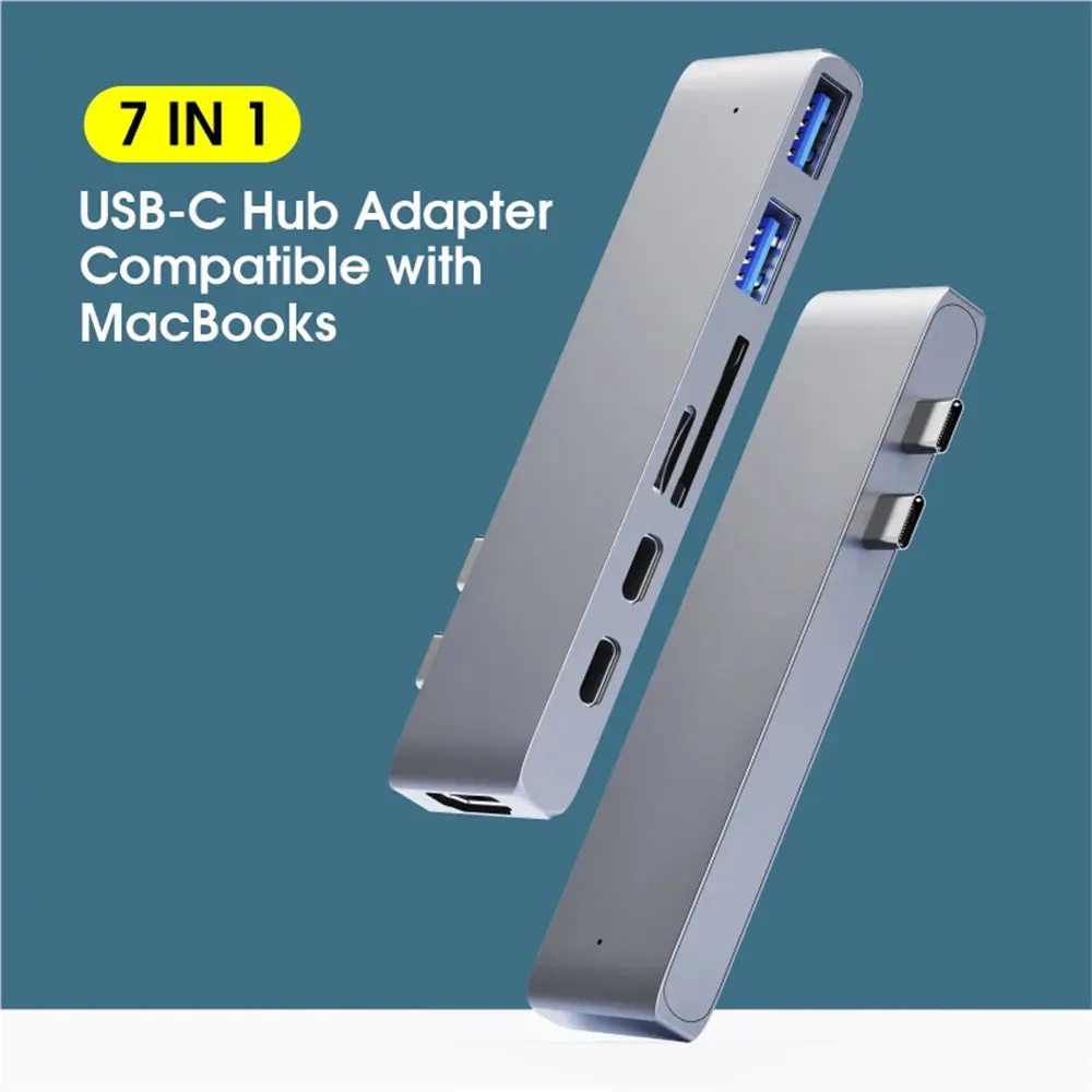 USB C Hub Type C to HDMI-compatible USB 3.0 Adapter 7 in 1