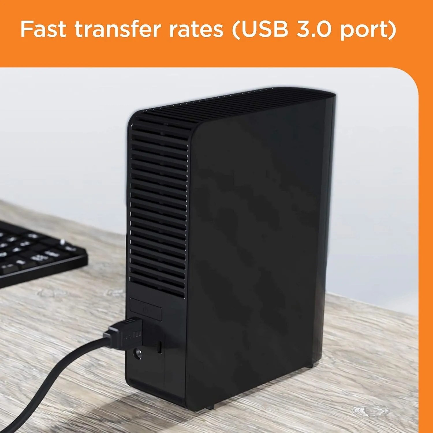 WD 16TB Elements Desktop External Hard Drive, USB 3.0 for Plug-and-Play Storage  (Refurbished)
