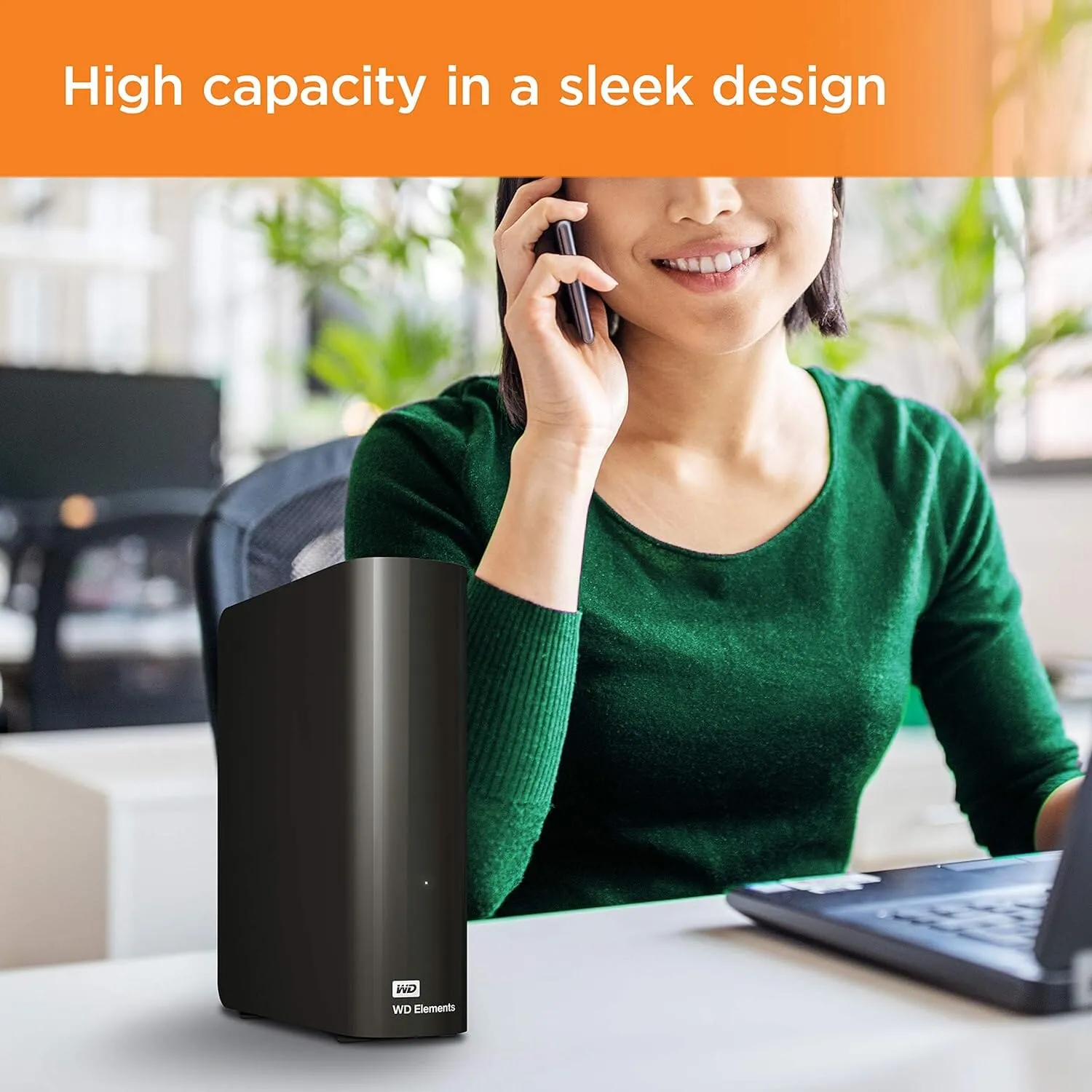 WD 16TB Elements Desktop External Hard Drive, USB 3.0 for Plug-and-Play Storage  (Refurbished)