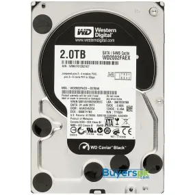 Wd Hdd Hard Disk Drive 2tb Caviar Black used Wd2002faex